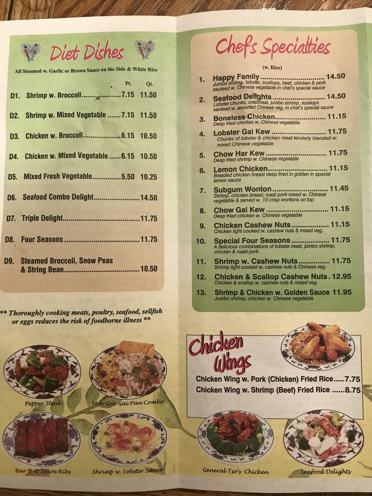 Menu at Gold Star restaurant, Wallingford