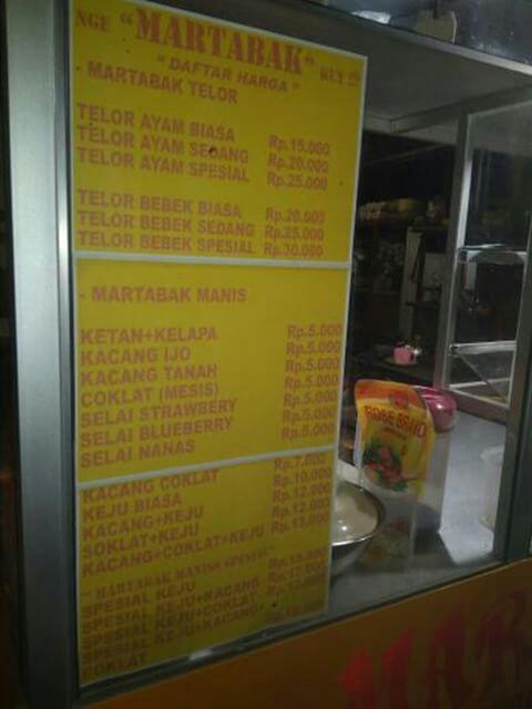 Menu At Martabak Kuy Spesial Manis Dan Telor Restaurant Metro