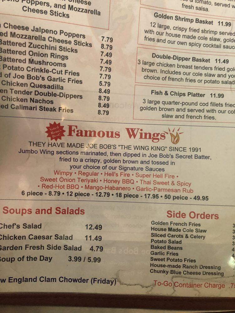Menu at Joe Mama's Kitchen & Bar, Reno