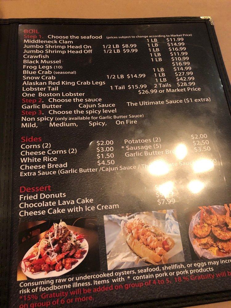 Menu at Cajun Boil Flagler St restaurant, Miami, W Flagler St