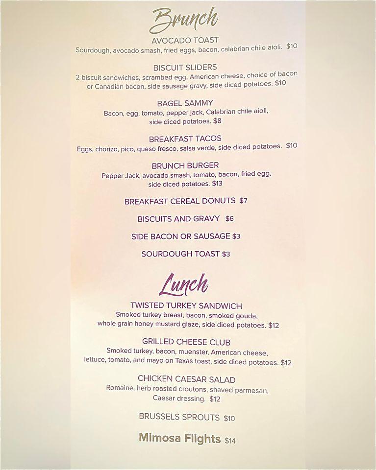 Menu at Midtown Brewing Co. pub & bar, Lansing