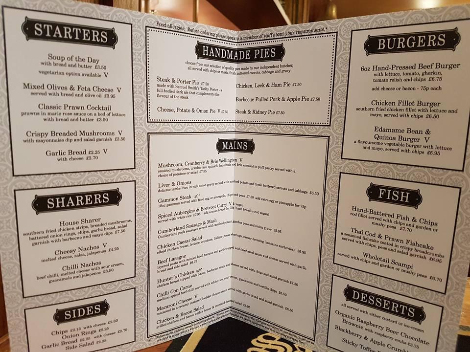 Menu at The Golden Jubilee pub & bar, Yarm