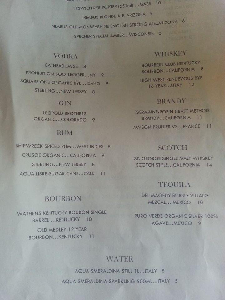 Menu at JUICE by fish thymewine bar, Acworth