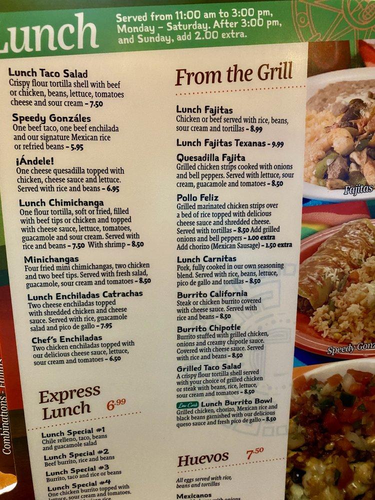 Menu at El Jaripeo pub & bar, Warrenton