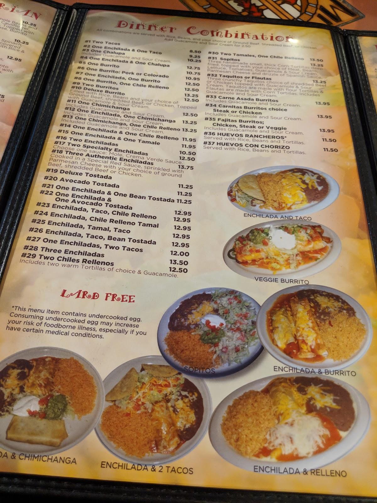 Menu at Sol De Sutherlin restaurant, Sutherlin, 157 N State St