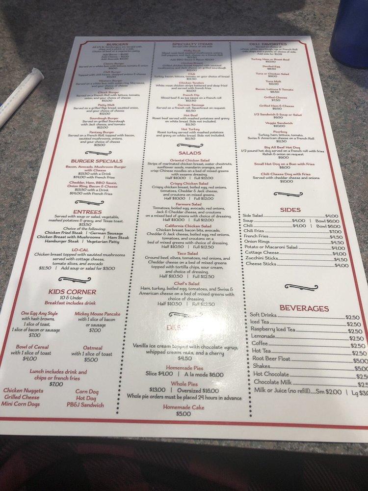 Menu at Juli & Raleighs Village Coffee Shop, Lodi