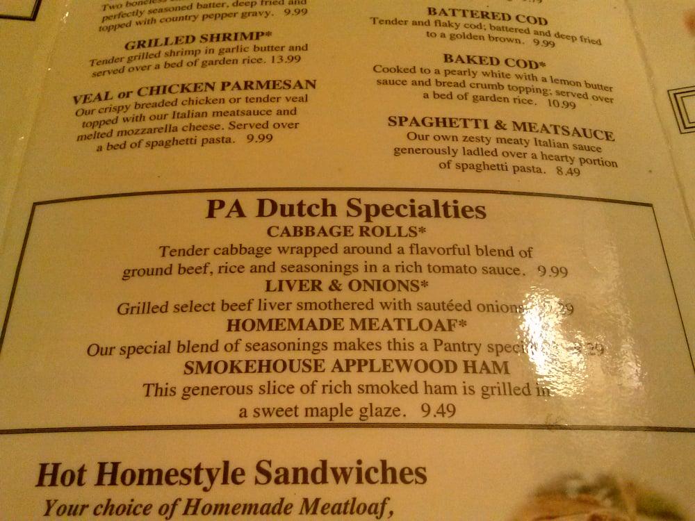 Menu at Dutch Pantry restaurant, Williamstown