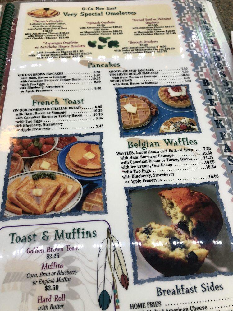 Menu at Oconee East Diner restaurant, Islip