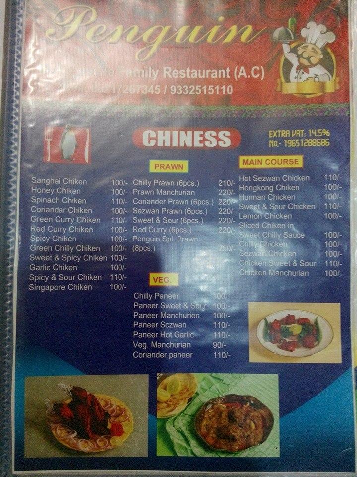Penguin Restaurant Basirhat menu