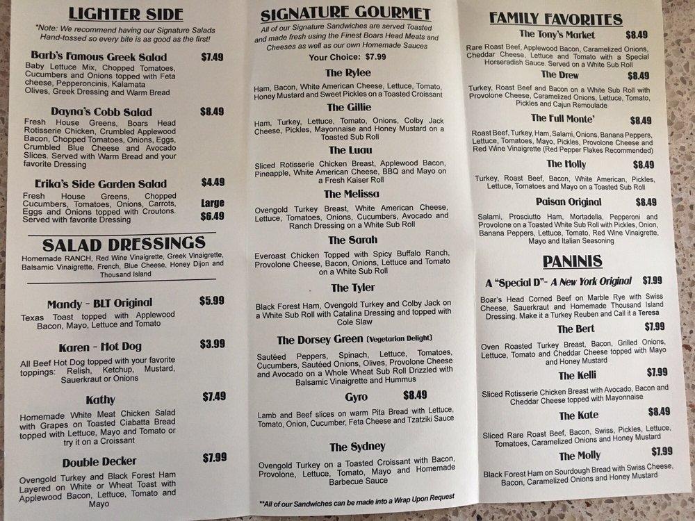 Menu at Cogan's Deli & Sports Pub, Williamsburg