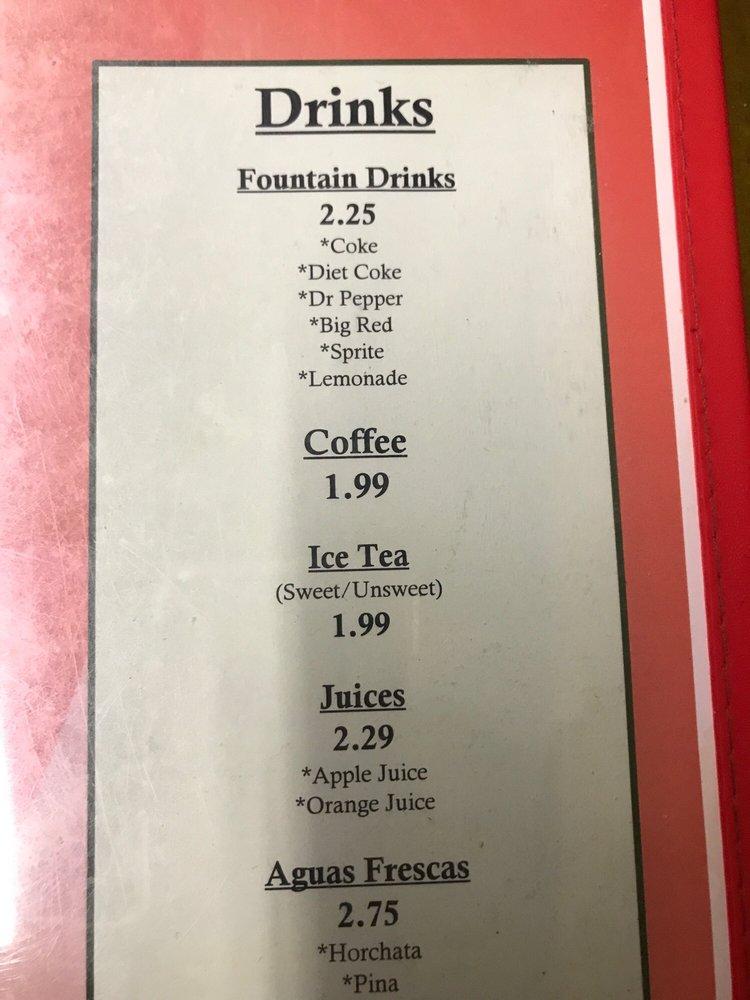 Menu at Raider Burrito restaurant, Lubbock, 19th St