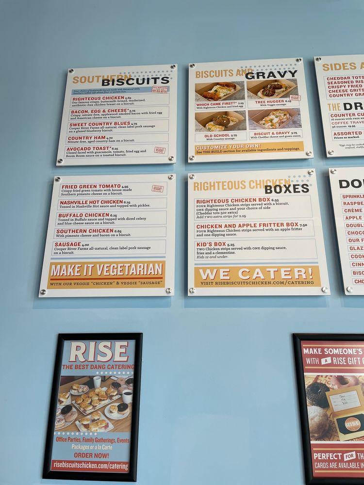 Menu at Rise restaurant, Holly Springs