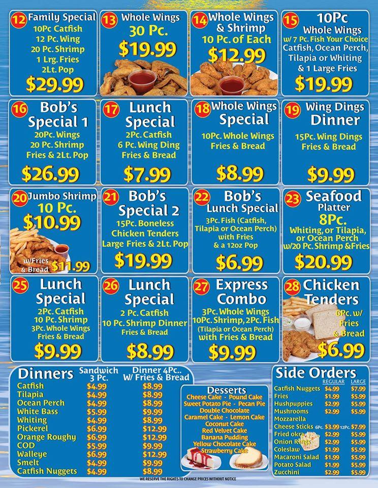 Menu at Express Fish & Chicken restaurant, Ypsilanti Charter Township