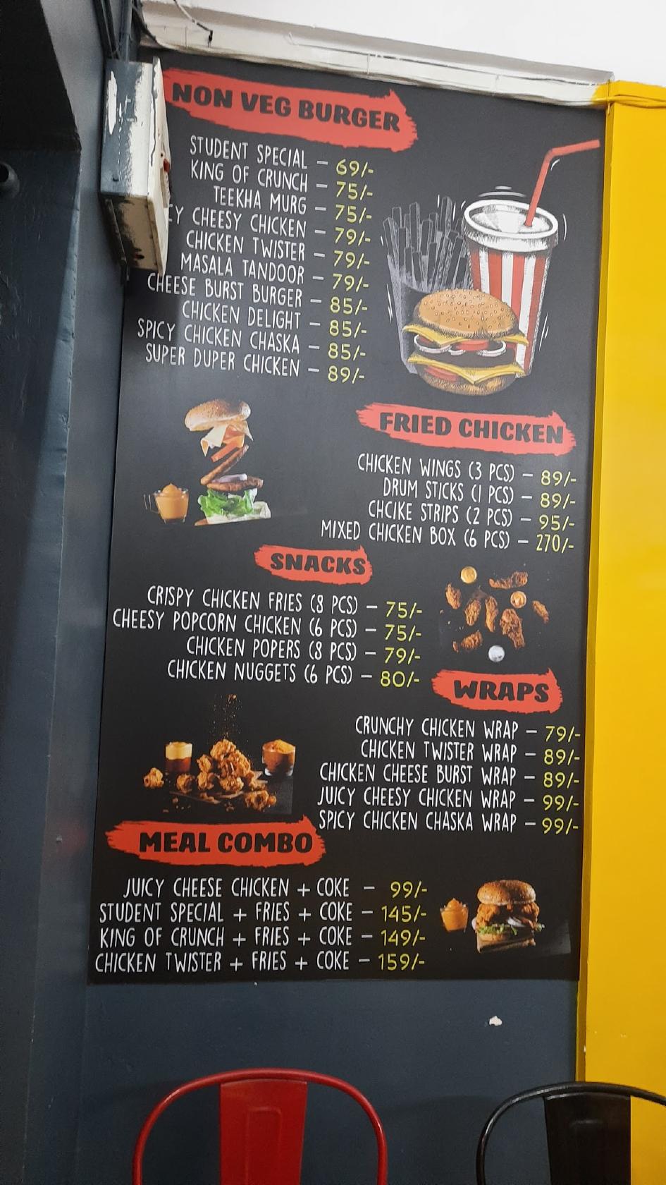 Urban burger deals menu