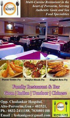 Kokani Multi-cuisine Restaurant Authentic Goan / Sea Food / Porvorim Goa menu