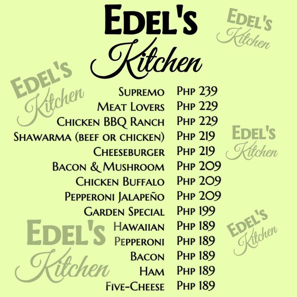 Menu at Edel's Kitchen Burgers, UnliWings and More restaurant, Tanay