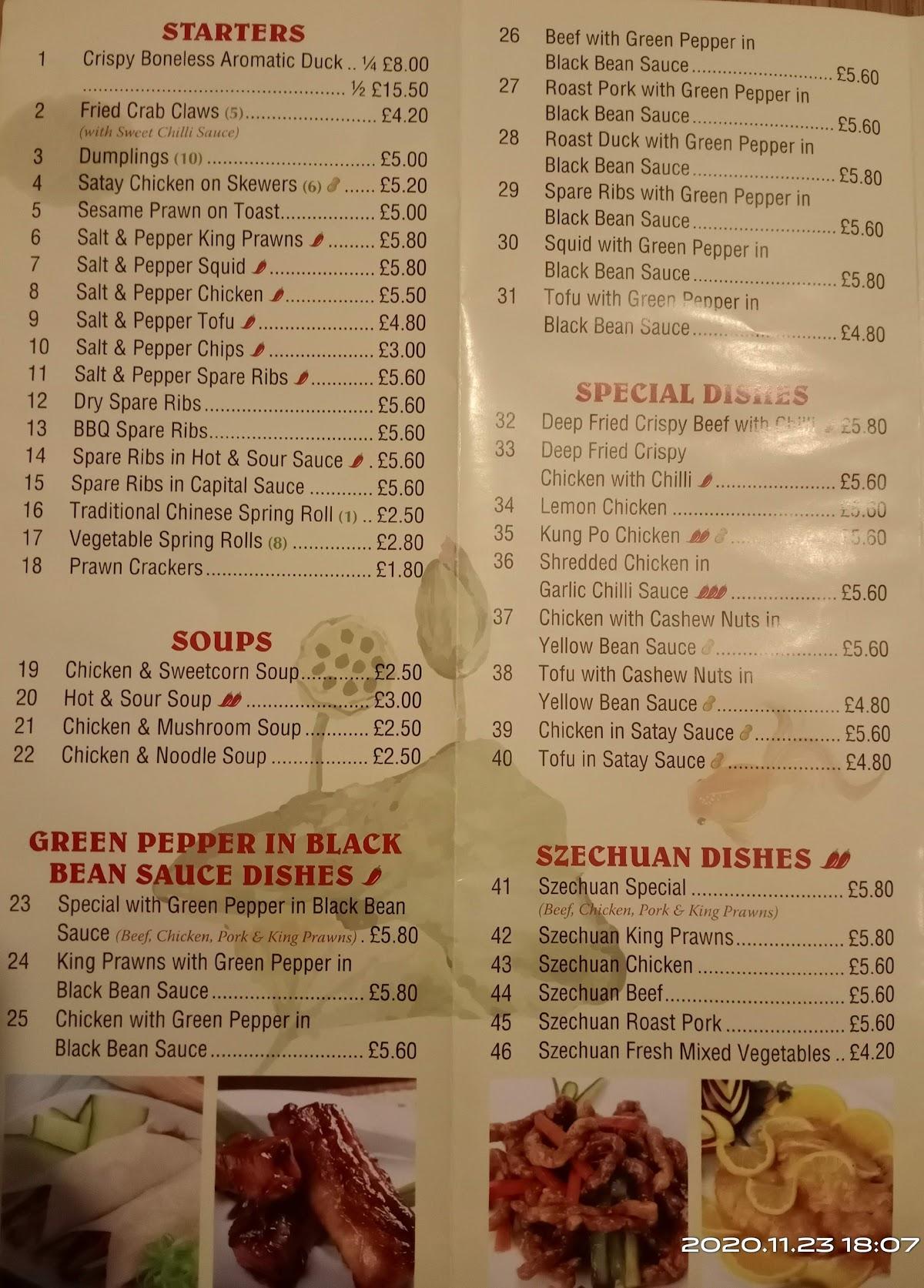 Menu At J & B Fish Bar And Chinese Take Away, March