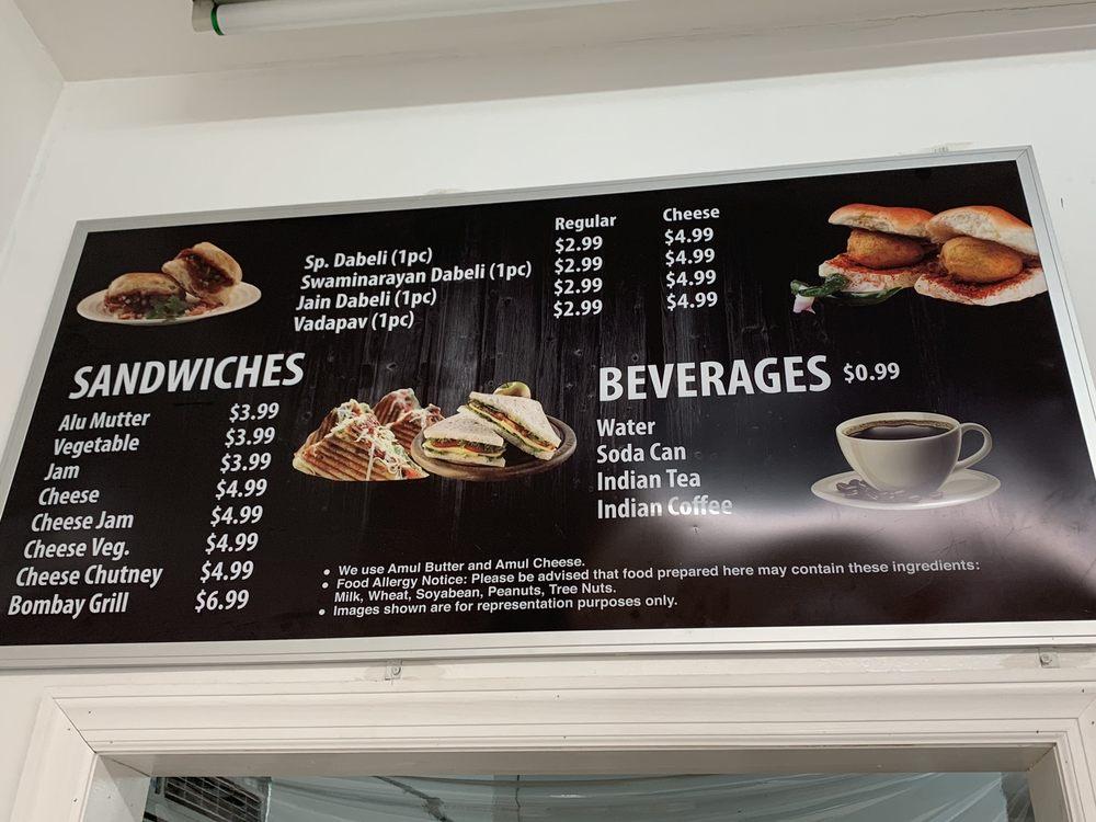 Menu at Nandoo's fast food, Jersey City