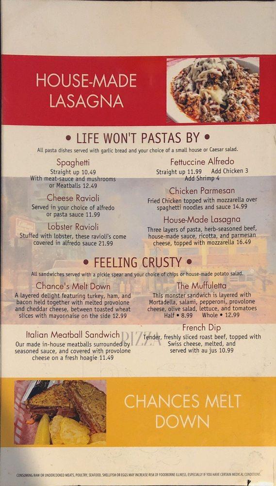 Menu at Lillian’s Pan Pizza pizzeria, Perdido Key