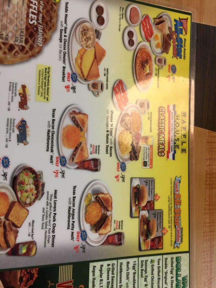 Menu at Waffle House restaurant, East Ellijay, 410 1st Ave E
