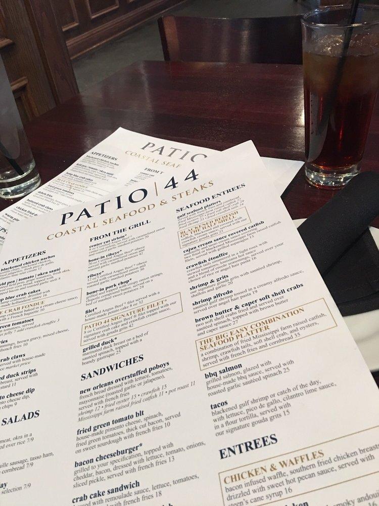 Menu at Patio 44 Biloxi pub & bar, Biloxi