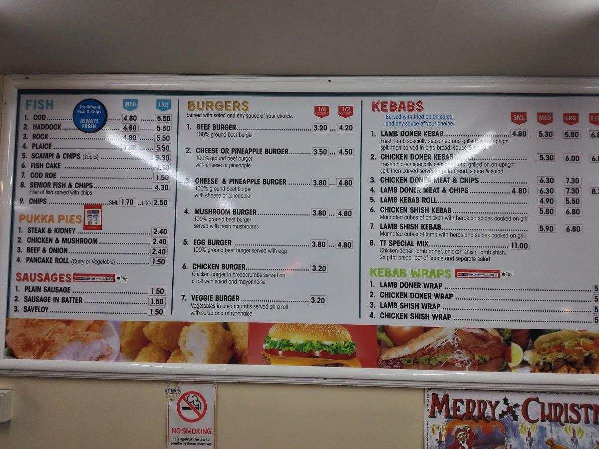 Menu at Tommy Tuckers Witham restaurant, Witham