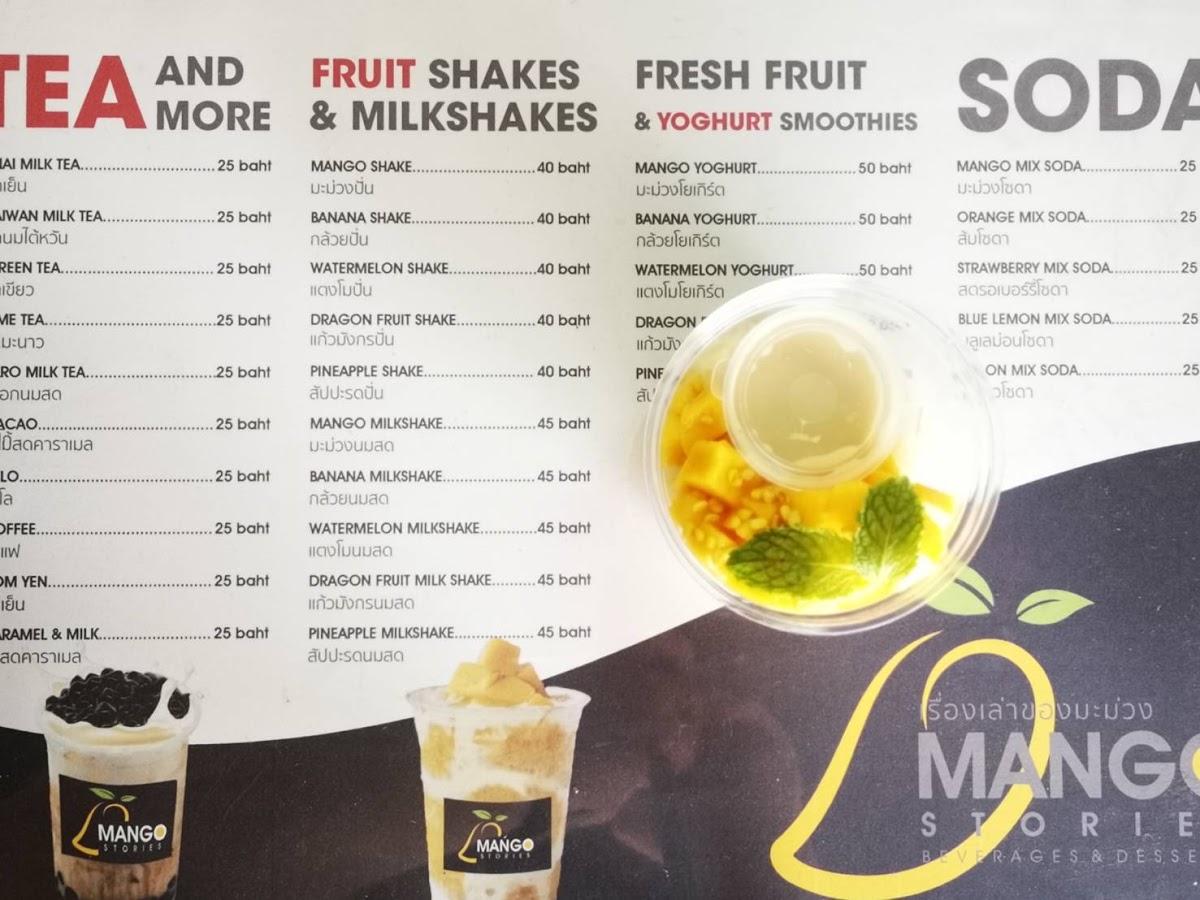Menu at MANGO STORIES Beverages and Desserts, Ko Samui