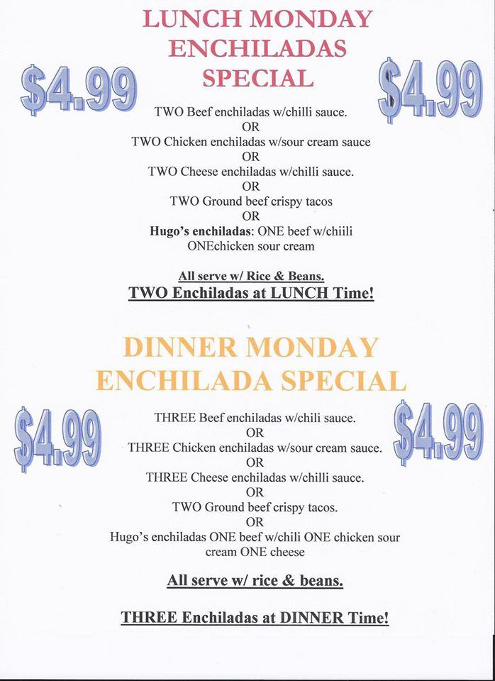 Menu at Rio lermA restaurant, Forney, 124 E US 80