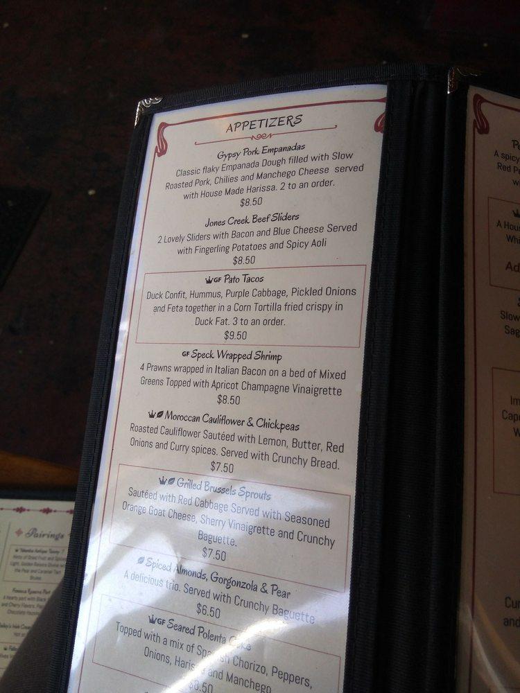 Menu at Tin Angel pub & bar, Salt Lake City, 131 S Main St