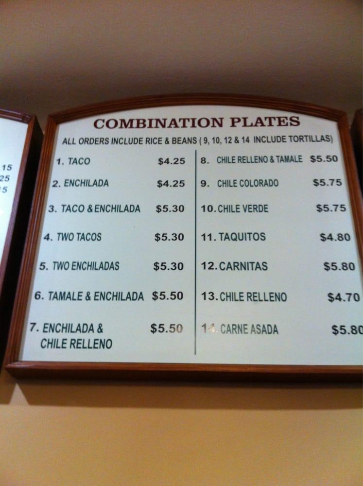 Menu at Campos Famous Burritos restaurant, Simi Valley