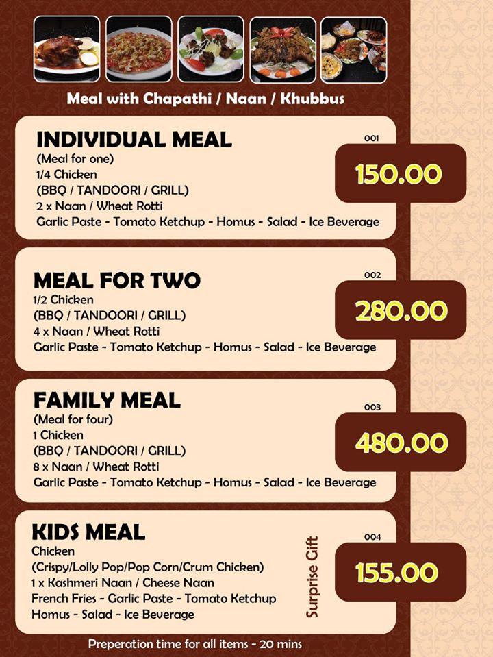 Al Safa Indo arabian taste menu