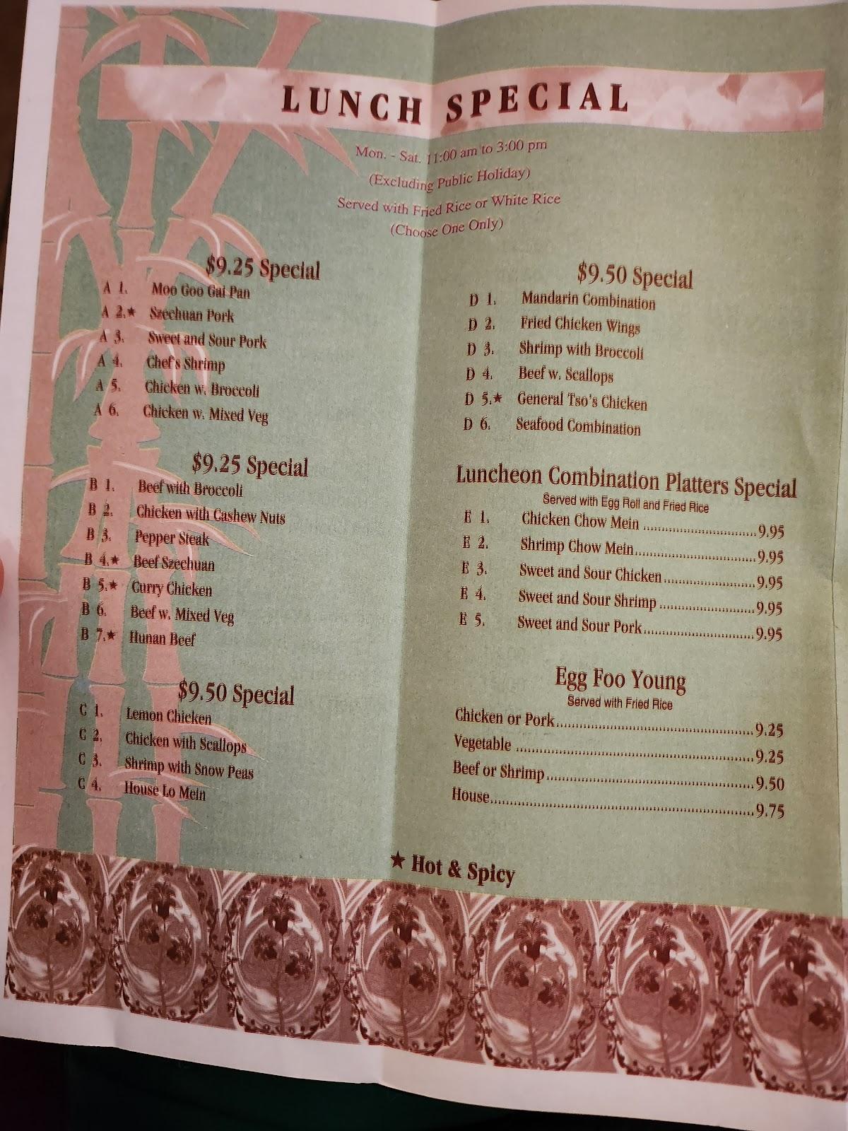 Menu at China Chefs Restaurant, Onley