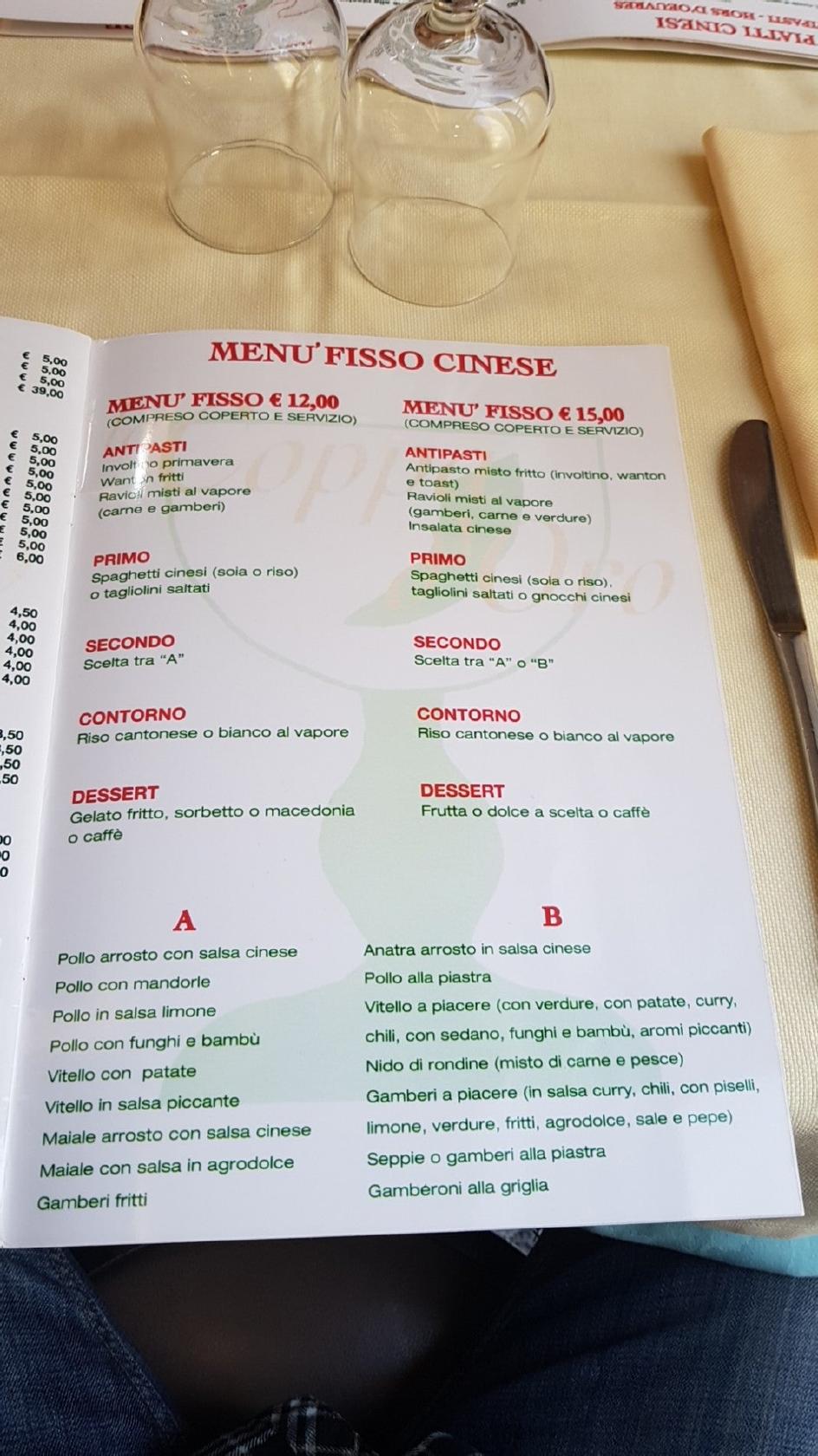 Menu at La Coppa D’Oro Restaurant & Pizza, Sesto San Giovanni