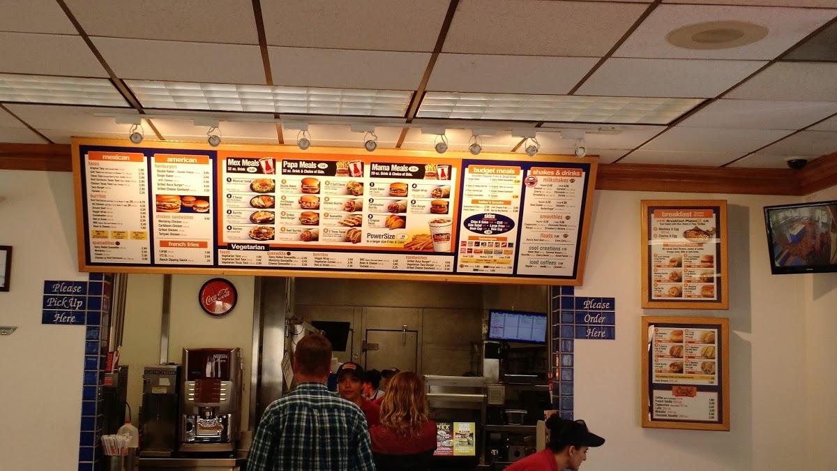 Menu at Baker's DriveThru restaurant, Yucaipa, Avenue E