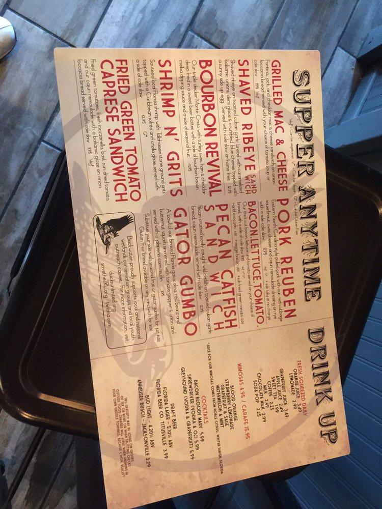 Menu at Backwater restaurant, Melbourne