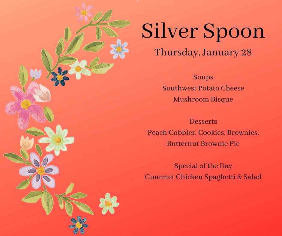Menu at The Silver Spoon restaurant, Texarkana, Christus Dr