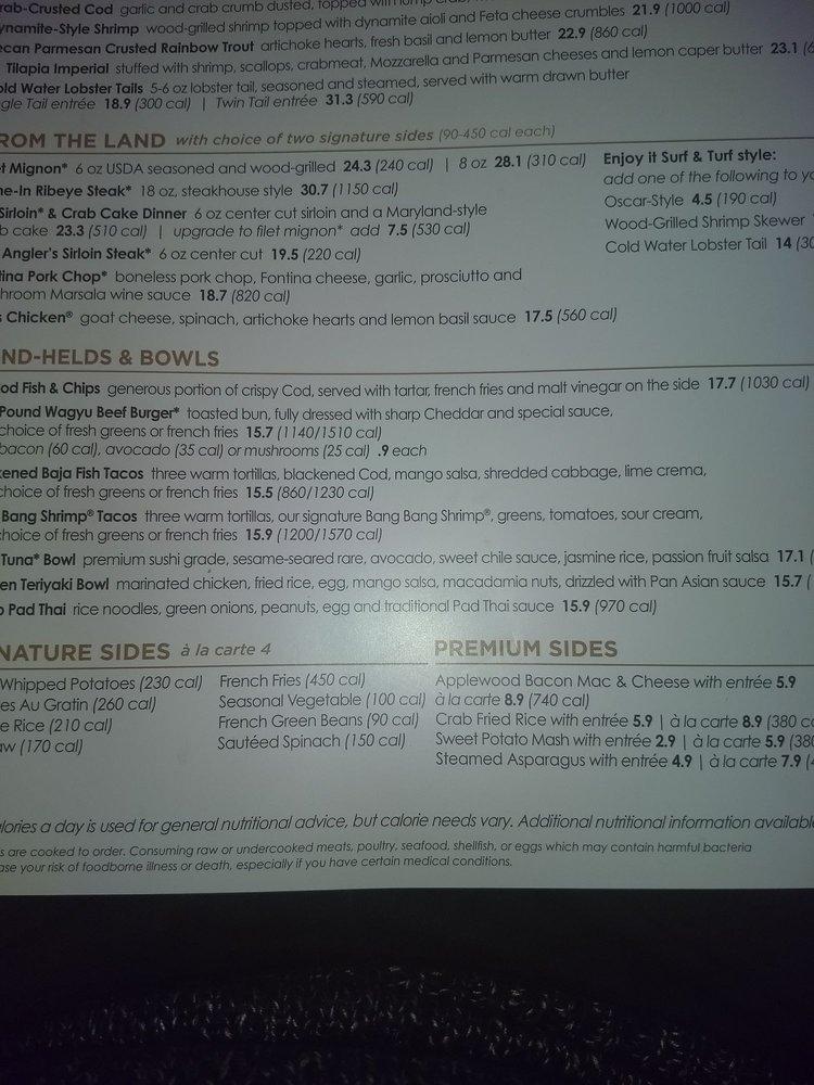 Menu at Bonefish Grill restaurant, Rockville Centre, 340 Sunrise Hwy