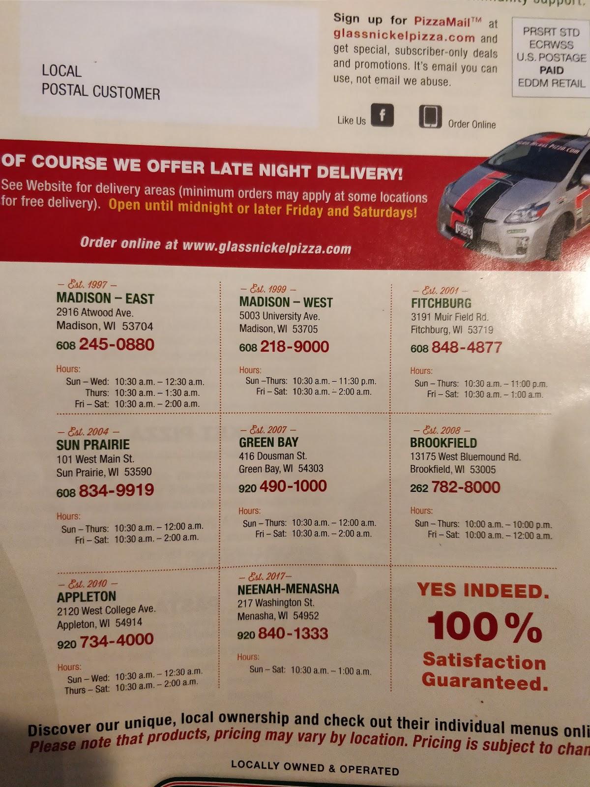 Menu at Glass Nickel Pizza Co. - Madison West pizzeria, Madison ...