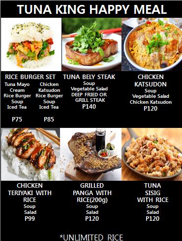 Menu at Tuna King Japanese Restaurant, Quezon City