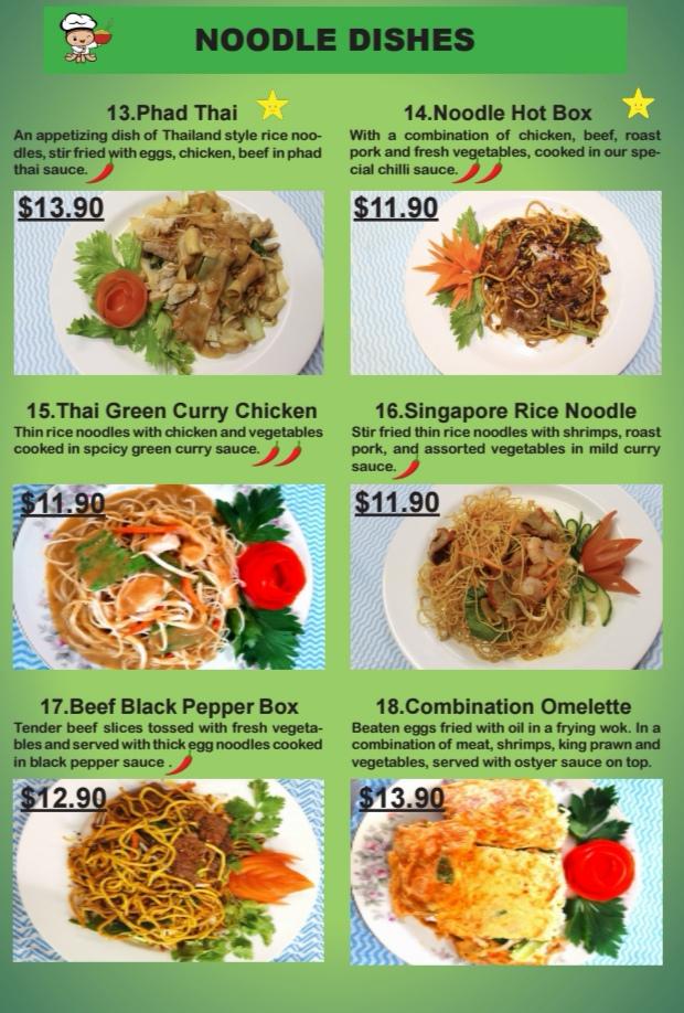 Menu at Mandurah Noodle House restaurant, Mandurah