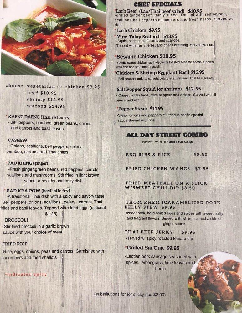 Menu at Southern Chopstix restaurant, Pinebluff