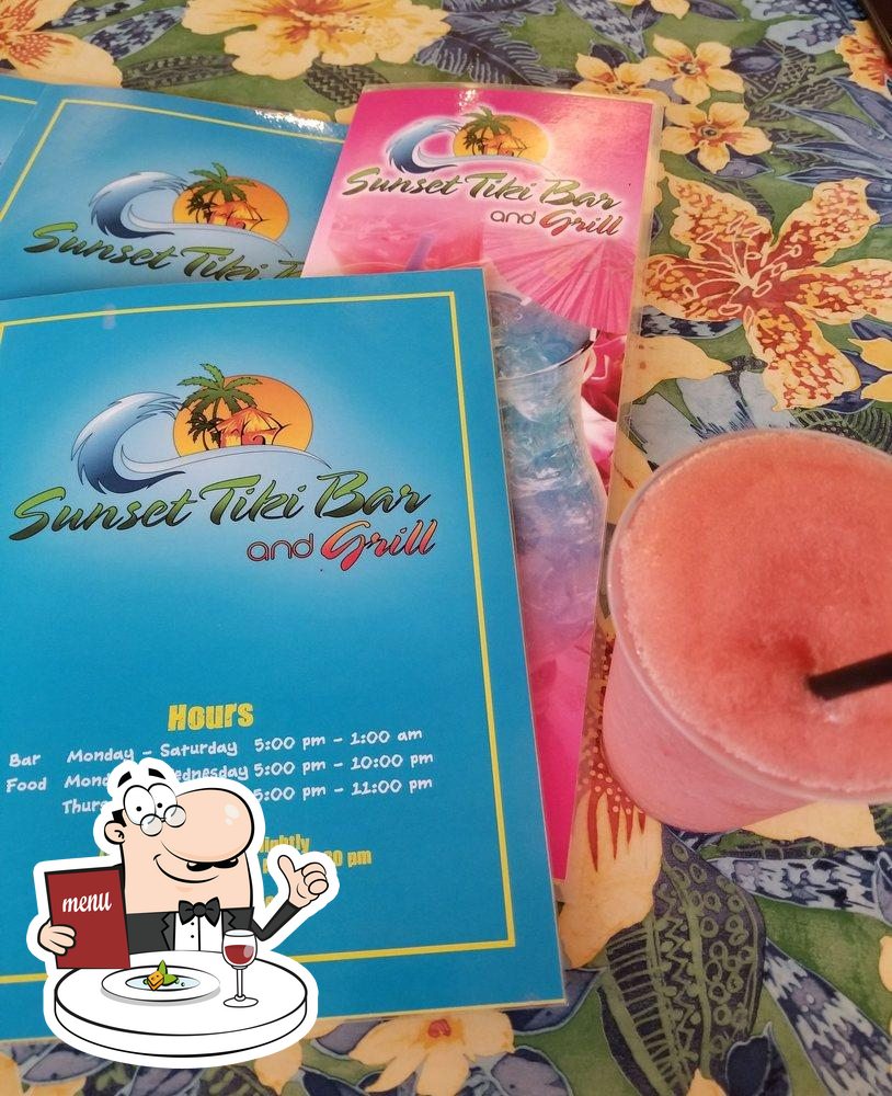 The Sunset Tiki Bar in Westford Restaurant menu and reviews