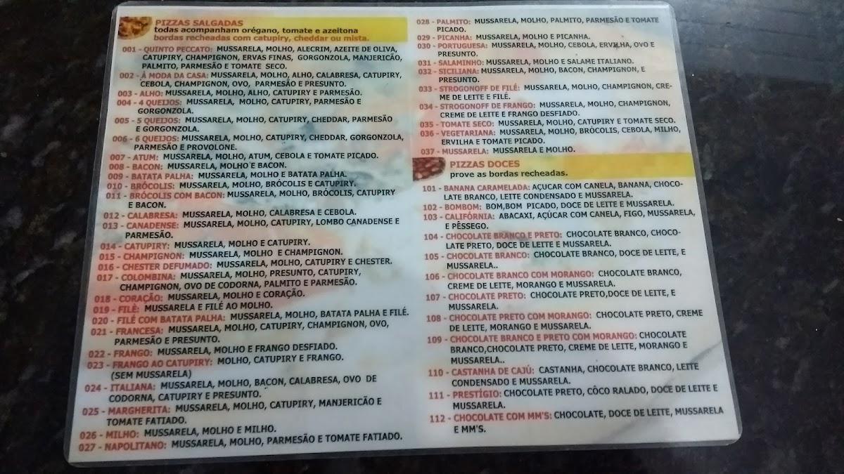 Menu em Tele Pizza Quinto Peccato pizzaria, Bento Gonçalves