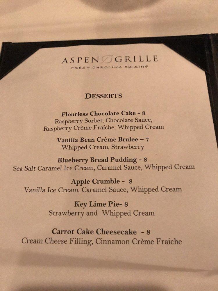 Menu At Aspen Grille Steakhouse Myrtle Beach   R59c Aspen Grille Menu 