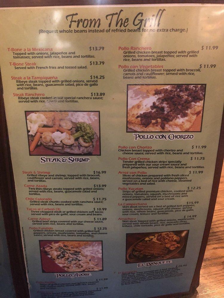 Menu at El Patio Mexican Grill & Cantina restaurant, Enid