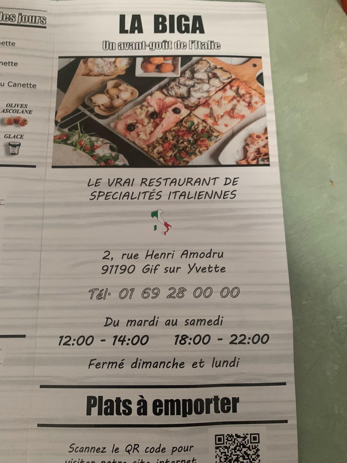 La Biga pizzeria, Gif-sur-Yvette - Restaurant menu and reviews