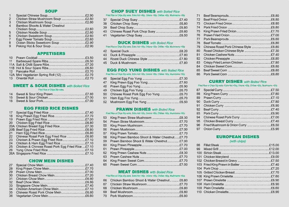 Menu At Lee Wong Chinese Takeaway Fast Food Bellshill 25 Hope St   R59e Lee Wong Chinese Takeaway Menu 