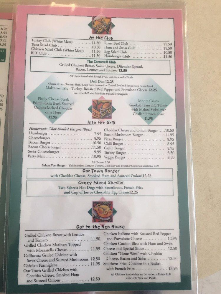 Menu at Our Town Grille restaurant, Malverne