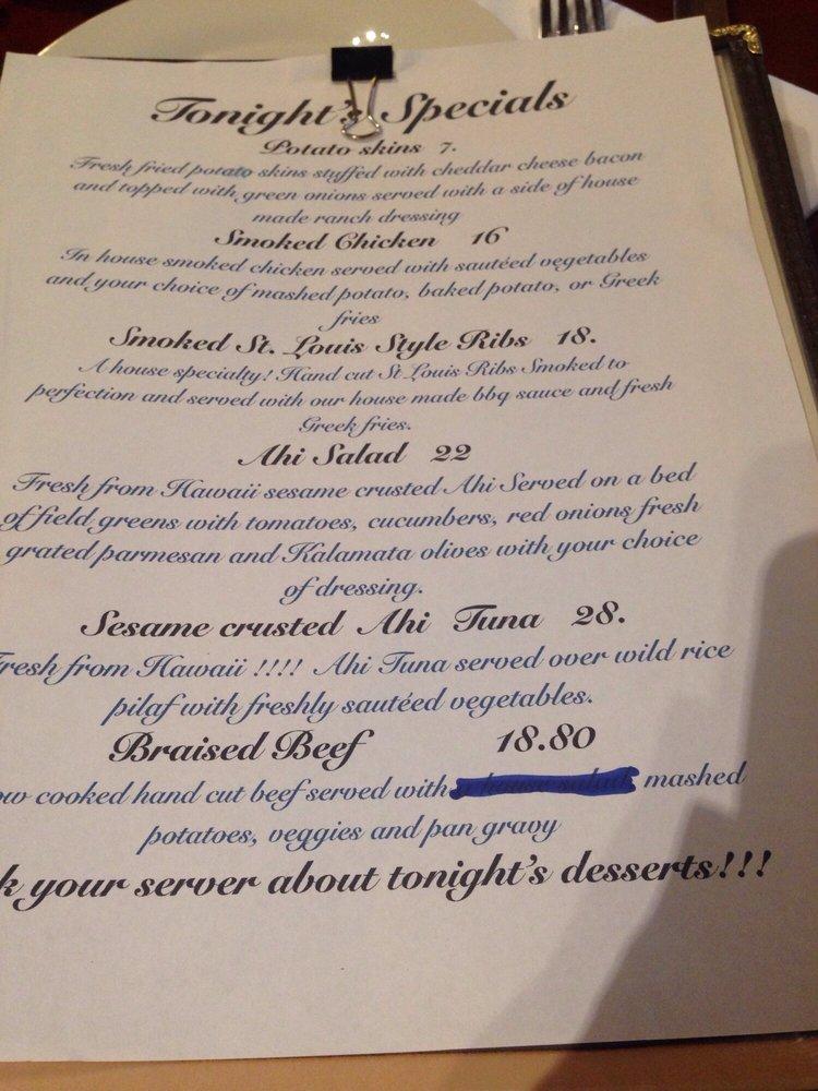 Menu at Stage Coach Grille restaurant, La Verkin
