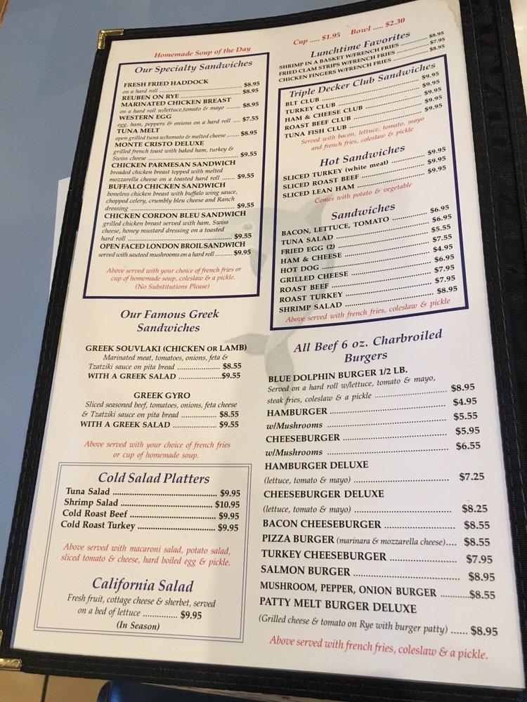 Menu at Blue Dolphin restaurant, Apalachin, NY-434